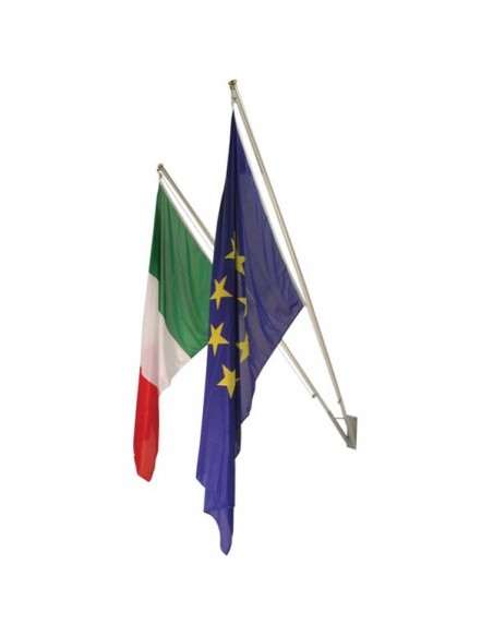 Kit bandiere Italia ed Europa da esterno