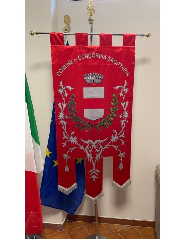 Gonfalone Stampato Comuni con code