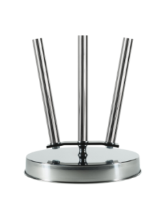 Base cromata da interno a 3 posti. 2