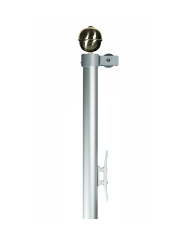 Asta alluminio anodizzato diam. 32 mm. con carrucola e pomo
