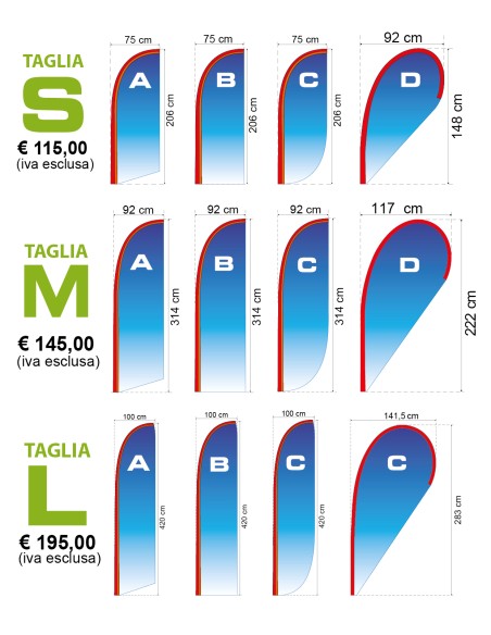 Bandiera a Vela o Goccia