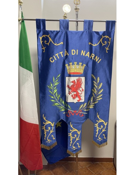 Gonfalone Stampato Comuni con code