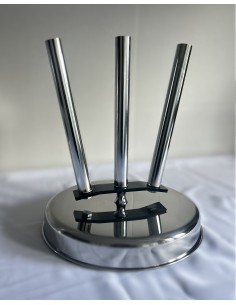 Base cromata da interno a 3 posti.