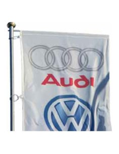 Pennone portabandiera metri 9 con banner rotante e pomo 2