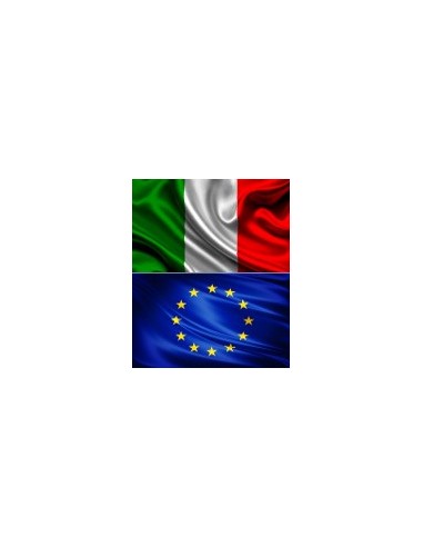 2 Coppie di Bandiere Italia ed Europa