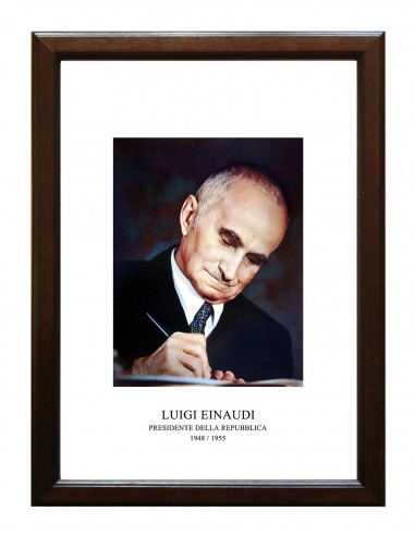 Quadro con foto del Presidente della Repubblica Einaudi