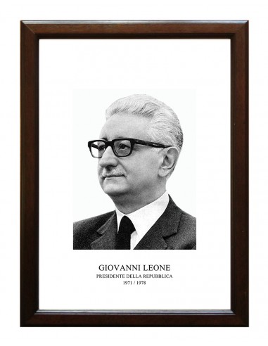 Quadro con foto del Presidente della Repubblica Gronchi