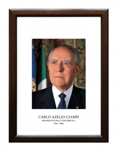 Quadro con foto del Presidente della Repubblica Gronchi